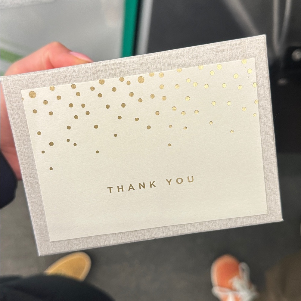 Gartner Studios Gold Foil Thank You Cards with envelopes - 50 count